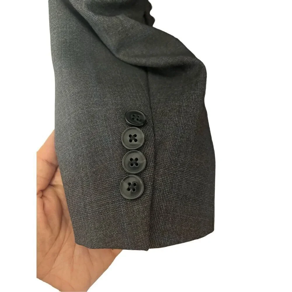 Peter Millar Flynn windowpane  two button wool suit sz 44R